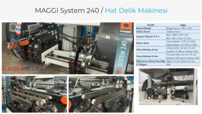 Maggi System 240 Hat Delik Makinesi
