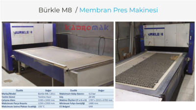 Bürkle M8 Membran Pres Makinesi
